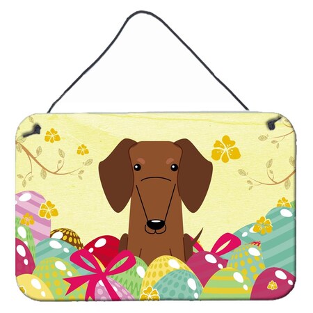 Carolines Treasures Easter Eggs Dachshund Red Brown Wall or Door Hanging Prints BB6130DS812